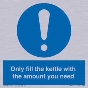 Only fill the kettle with the amount you need